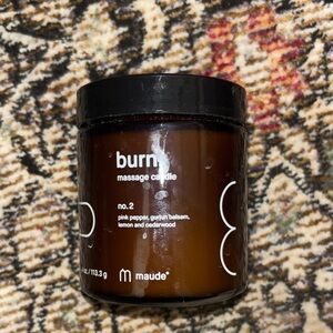 Maude Burn Massage Candle - Dark Brown